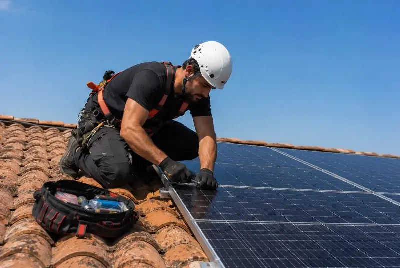 Maintenance et monitoring de panneaux solaires à Gourhel